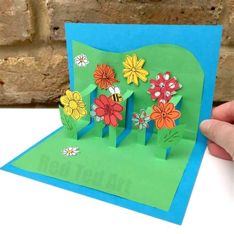 Search a wide range of information from across the web with allinfosearch.com. 3D Flower Card DIY - Pop Up Cards for Kids - Red Ted Art ...