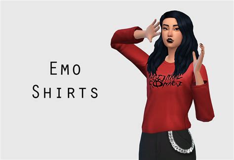 Pin By Bri Adams On Ts4 Cc Emo Shirts Sims 4 Clothing Sims 4 Cc