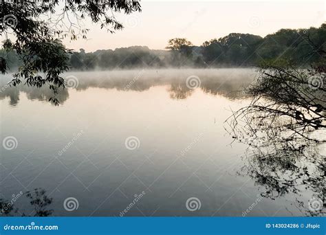 Morning Mist Over The Lake Stock Photo Image Of Season 143024286