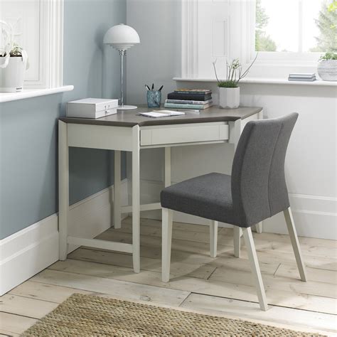Bergen Grey Washed Oak And Soft Grey Corner Desk Home Office Bentley