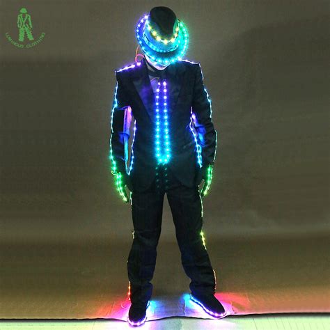 New Led Lighting Suit Multi Colors Luminous Clothing Michael Style For Stage Dance Ballroom
