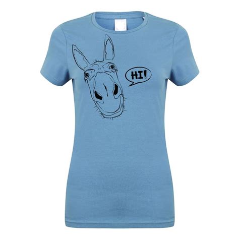 Donkey Women T Shirt T Shirts For Women Blue Tshirt The Donkey