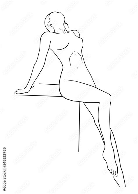 Naked Lady Outline Print Female Torso Body Outline Drawing Etsy My