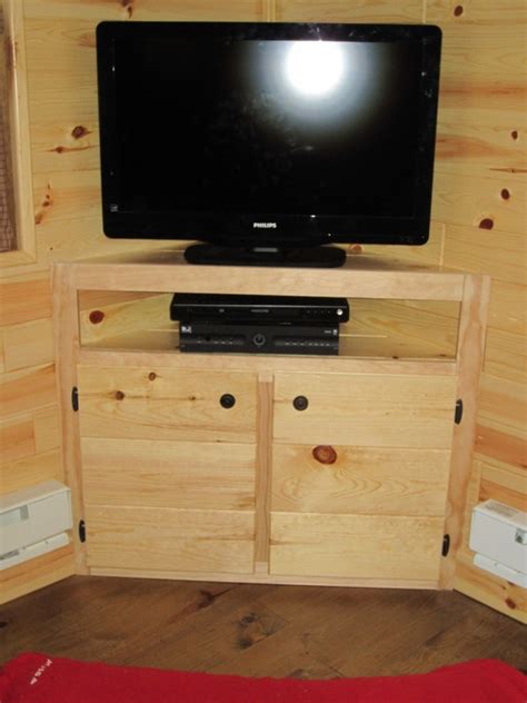 The open shelving is ideal for your tv box and games console, with. Our 20 x 34 1-1/2 story cabin in Michigan | Diy tv stand ...