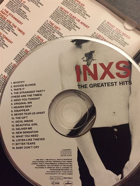 Inxs Greatest Hits Used 18 Track Best Of Cd 80s 90s Rock Pop Michael