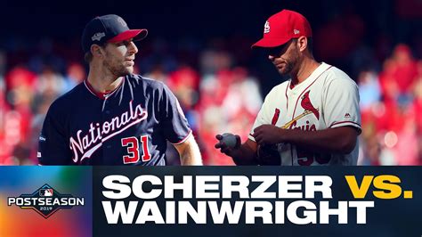Epic Duel Nationals Max Scherzer Vs Cardinals Adam Wainwright