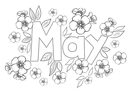 May Month Free Coloring Sheet Is Free To Download Or Save For Later