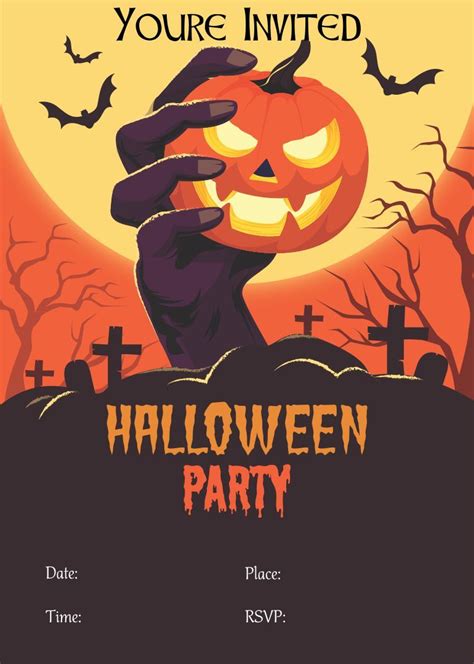 Free Scary Halloween Invitations Printable
