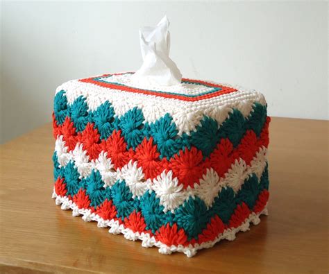 Stitch Of Love Free Pattern Crochet Catherine Wheel Tissue Box Cover