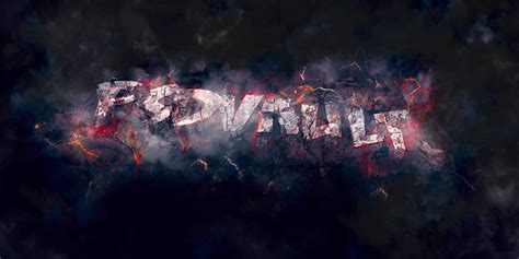 How To Create Rock 3d Text Effect With Flying Fire Sparks In Photoshop