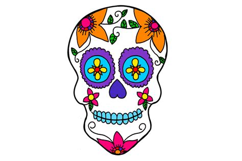 Dia De Los Muertos Skull Clipart at GetDrawings | Free download png image