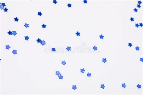 Sparkles Stars On White Background With Text Place Image Stock