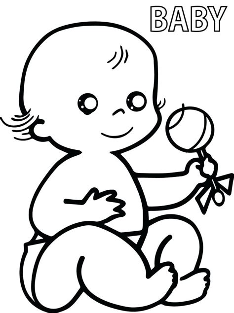 Newborn Baby Coloring Pages At Free Printable