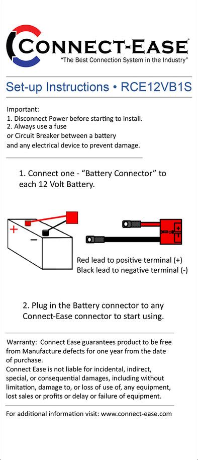 12 Volt Battery Connector Rce12vb1s Lithium Compatible Connect Ease