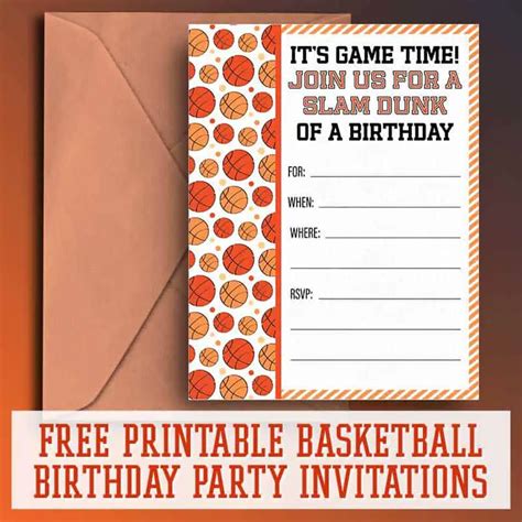 Free Printable Basketball Birthday Party Invitations Free Printables