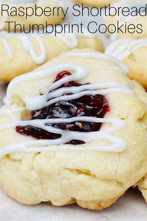 Raspberry Shortbread Thumbprint Cookie Recipe With Icing