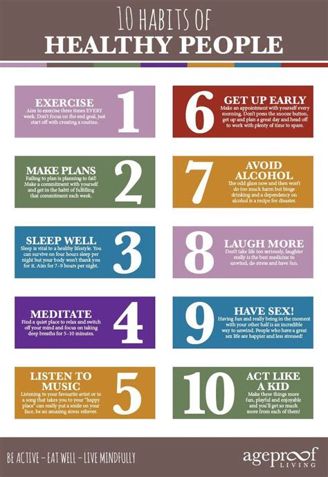Top Ten Habits Of Healthy People To Prevent Aging And To Increase
