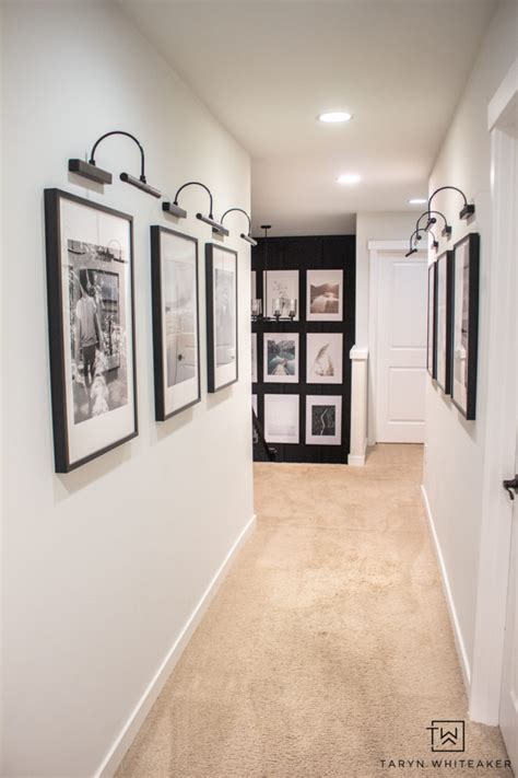 Black And White Hallway Gallery Wall Taryn Whiteaker Designs