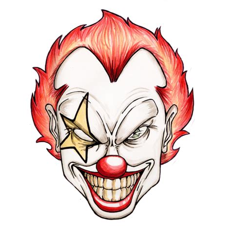 40 Best Collections Creepy Killer Clown Face Clown Drawing Easy