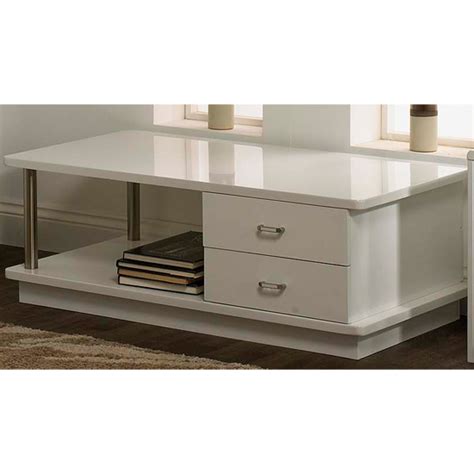 We ve got cosy designs perfect for coffee mornings plus sleek contemporary. Posh White High Gloss Coffee Table With Drawers | eBay