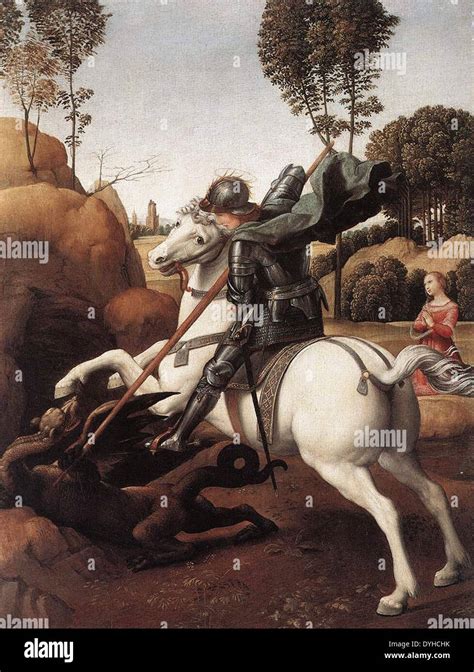 Raphael St George And The Dragon Stock Photo Alamy