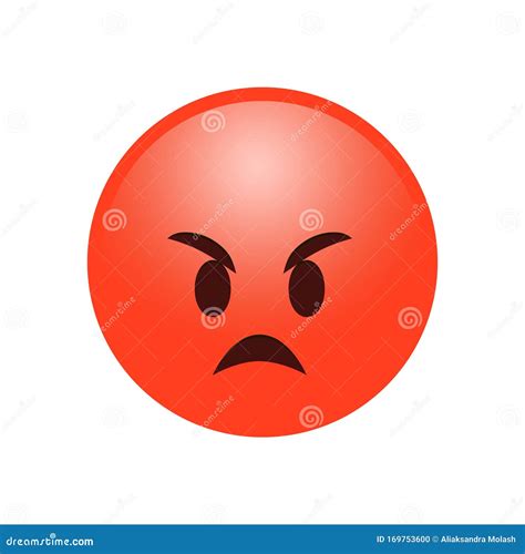 Angry Smile Emotion Reaction Symbol Icon Vector Stock Vector