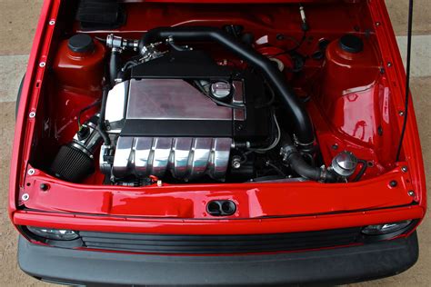 Mk2 Vr6 Engine Bay Red Mk2 Gti With A Turbocharged Vr6 In Flickr