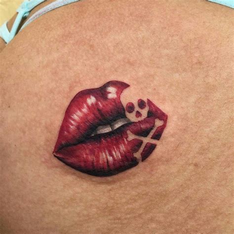 Lip Print Tattoos Kiss Tattoos Lipstick Tattoos Skull Tattoos Body Art Tattoos Hand Tattoos