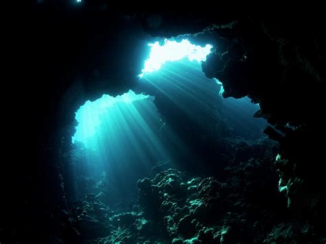 Underwater Cave Photograph By Ilan Ben Tov Fine Art America