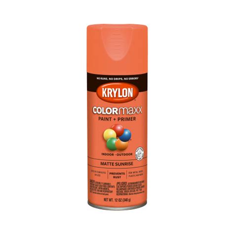 Krylon K05553007 Colormaxx Spray Paint Matte Sunrise 12 Oz Aerosol Can