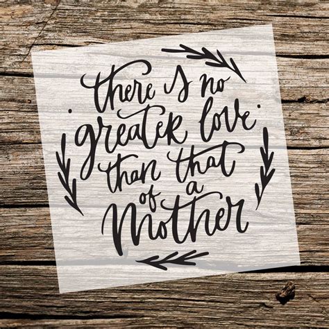 There Is No Greater Love Then That Of A Mother Custom Etsy