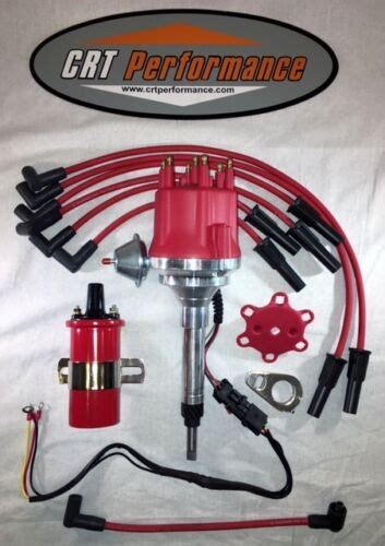Chevy Inline 6 Cylinder 235 Red Small Cap Hei Distributor 45k Coil