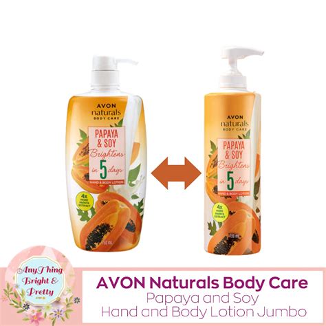 Avon Naturals Papaya Whitening And Avon Care Hand And Body Lotion