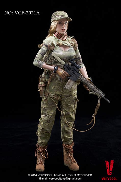 Vcf 2021a Very Cool Female Shooter Cp Camouflage Action Figure Boxed