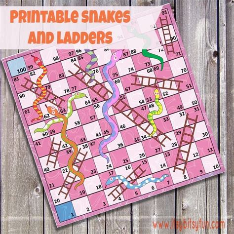 printable snakes  ladders itsy bitsy fun