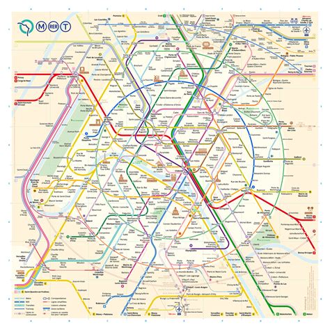 Схема метро в париже на русском языке по зонам