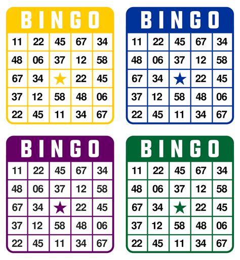 Bingo Cards 1000 Cards 4 Per Page Large Print Immediate Pdf Download