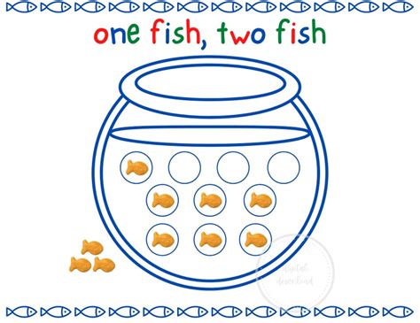 One Fish Two Fish Printable Templates Etsy