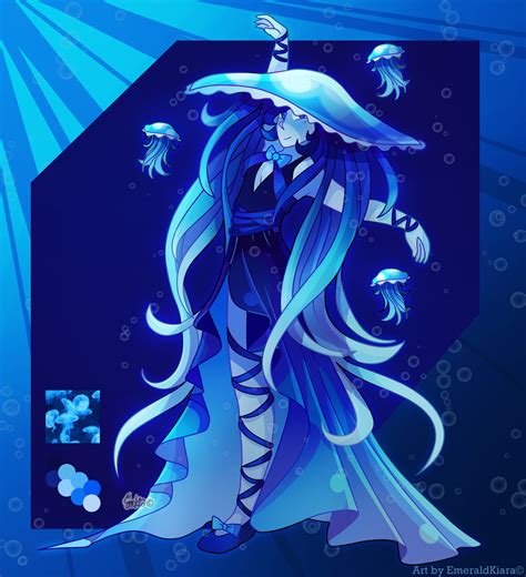 ‘jelly Fish Character Design By Me Emeraldkiara 💕 Blue Jellyfish