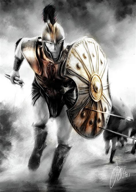 Greek Warrior Digital Art By Xrista Stavrou Fine Art America