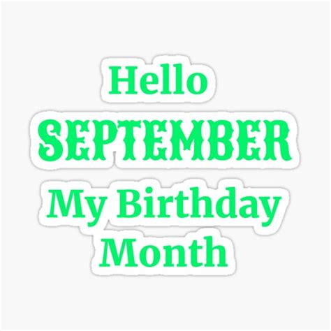 Hello September My Birthday Month Sticker By Ruechiedza Redbubble