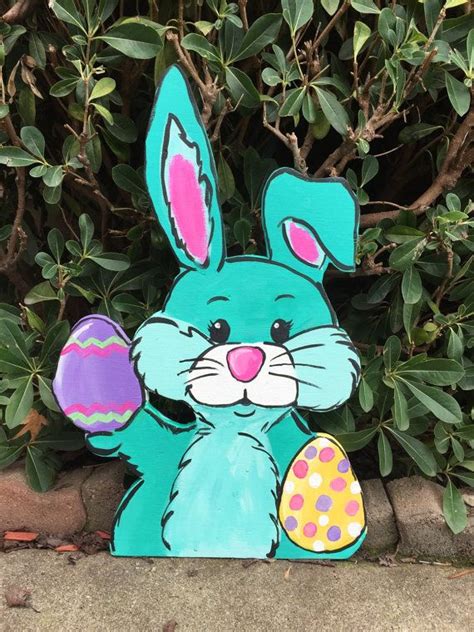 Easter Yard Art Easter Yard Decor Easter Bunny Outdoor Etsy Easter