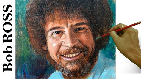 How To Paint Portrait Of Bob Ross In Acrylic Youtube
