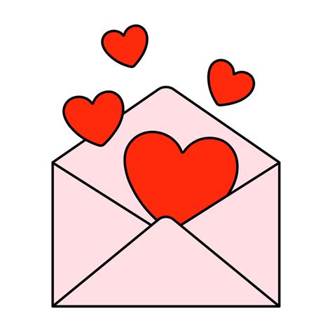 Envelope Valentines Day Filled Clipart Love 12805808 Png