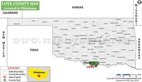 Love County Map Oklahoma