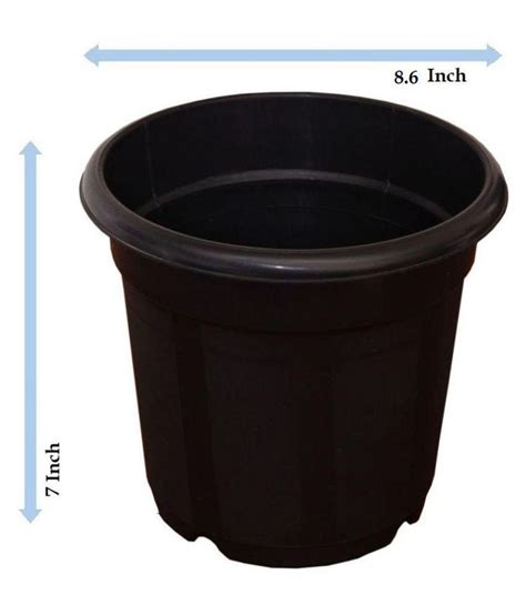 Check spelling or type a new query. alkarty Nursery 8 inch black pots set of 6 for indoor ...