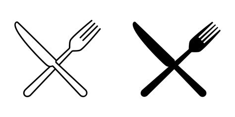Knife And Fork Icon Vector Art Icons And Graphics For Free Download