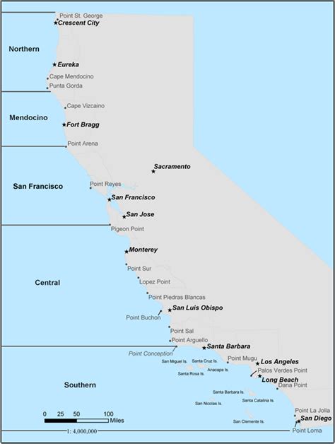 California Ocean Sport Fishing Regulations Map