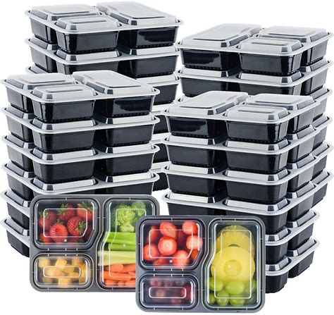 Meal Prep Container 3 Compartment 20 Pack Meal Prep Containers Food