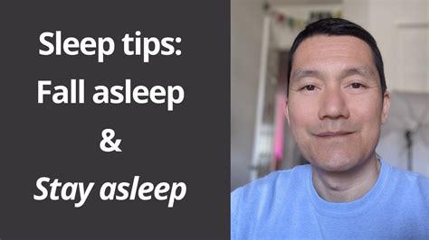Sleep Tips — Falling And Staying Asleep Youtube